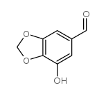 7-羟基-1,3-苯并间二氧杂环戊烯-5-甲醛结构式
