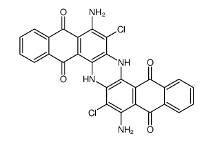 8,17-diamino-7,16-dichloro-6,15-dihydroanthrazine-5,9,14,18-tetrone结构式