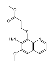 6-methoxy-8-methoxycarbonylethylthio-7-quinolylamine结构式