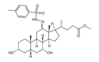 methyl 3α,7α-dihydroxy-12-oxocholanate tosylhydrazone结构式