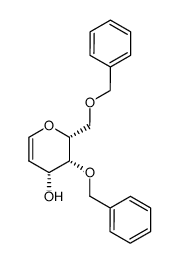 1,5-Anhydro-4,6-di-O-benzyl-2-deoxy-D-lyxo-hex-1-enitol结构式