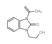 1,3-二氢-1-(2-羟基乙基)-3-(1-甲基乙烯基)-2H-苯并咪唑-2-酮结构式