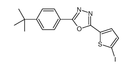 2-(4-tert-butylphenyl)-5-(5-iodothiophen-2-yl)-1,3,4-oxadiazole结构式