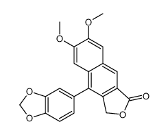 4-(1,3-benzodioxol-5-yl)-6,7-dimethoxy-3H-benzo[f][2]benzofuran-1-one结构式