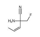 2-amino-2-(fluoromethyl)pent-3-enenitrile结构式