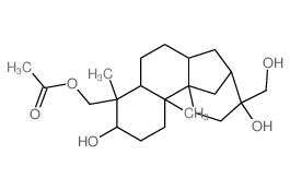 8,11a-Methano-11aH-cyclohepta[a]naphthalene-4,9-dimethanol,tetradecahydro-3,9-dihydroxy-4,11b-dimethyl-, a4-acetate, [3R-(3a,4a,4aa,6ab,8b,9b,11ab,11bb)]- (9CI)结构式