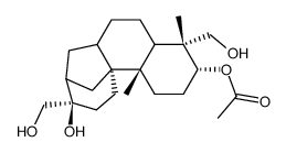 3α-acetoxy-16,17,18-trihydroxyaphidicolane结构式