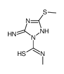 5-amino-N-methyl-3-methylsulfanyl-1,2,4-triazole-1-carbothioamide结构式