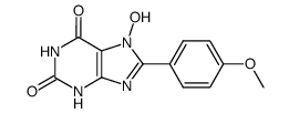8-(p-Methoxyphenyl)-7-hydroxyxanthine结构式