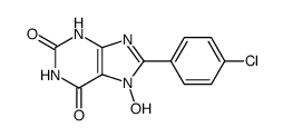 8-(p-Chlorophenyl)-7-hydroxyxanthine结构式