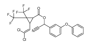 [cyano-(3-phenoxyphenyl)methyl] 3-(2,2-dichloroethenyl)-2,2-bis(trifluoromethyl)cyclopropane-1-carboxylate结构式