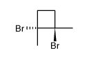 trans-1,2-dibromo-1,2-dimethylcyclobutane结构式