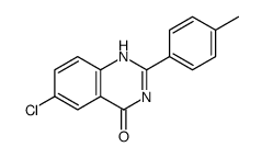 6-chloro-2-(4-methylphenyl)-1H-quinazolin-4-one结构式