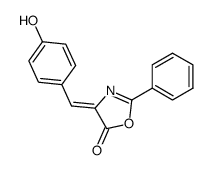 2-phenyl-4-[[4-hydroxyphenyl]methylene]-5(4H)-oxazolone结构式