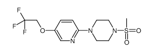 1-methylsulfonyl-4-[5-(2,2,2-trifluoroethoxy)pyridin-2-yl]piperazine结构式