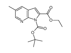 2-Ethyl 1-(2-methyl-2-propanyl) 5-methyl-1H-pyrrolo[2,3-b]pyridin e-1,2-dicarboxylate结构式