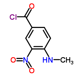 3-硝基-4-甲胺基-苯甲酰氯结构式
