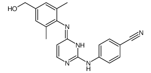 4-(4-(4-(羟基甲基)-2,6-二甲基苯基氨基)嘧啶-2-基氨基)苯甲腈结构式