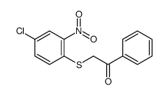 2-(4-chloro-2-nitrophenyl)sulfanyl-1-phenylethanone结构式