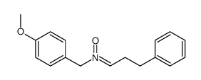 N-[(4-methoxyphenyl)methyl]-3-phenylpropan-1-imine oxide结构式