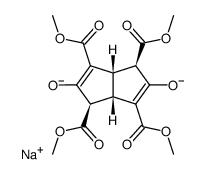 monosodium mono((1R,3aS,4R,6aS)-1,3,4,6-tetrakis(methoxycarbonyl)-1,3a,4,6a-tetrahydropentalene-2,5-bis(olate))结构式