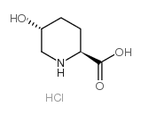 (2S,5R)-5-羟基-2-哌啶甲酸盐酸盐结构式