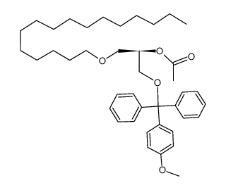 1-O-hexadecyl-2-O-acetyl-3-O-(4-methoxy trityl)Sn-glycerol结构式