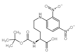 N-叔丁氧羰基-N’-(2,4-二硝基苯基)-L-鸟氨酸结构式