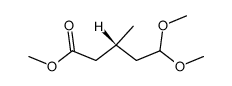 (R)-5,5-dimethoxy-3-methylpentanoic acid methyl ester结构式