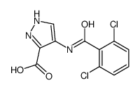 4-(2,6-二氯-苯甲酰基氨基)-1H-吡唑-3-羧酸结构式