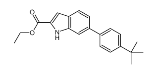 ethyl 6-(4-tert-butylphenyl)-1H-indole-2-carboxylate结构式