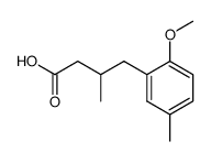3-methyl-4-(2-methoxy-5-methylphenyl)butyric acid结构式