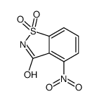 4-nitro-1,1-dioxo-1,2-benzothiazol-3-one结构式