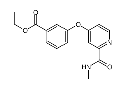 ethyl 3-[2-(methylcarbamoyl)pyridin-4-yl]oxybenzoate结构式