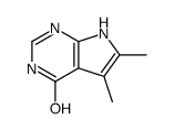3,7-Dihydro-5,6-dimethyl-4H-pyrrolo[2,3-d]pyrimidin-4-one结构式