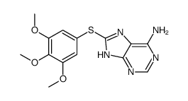8-(3,4,5-trimethoxyphenyl)sulfanyl-7H-purin-6-amine结构式
