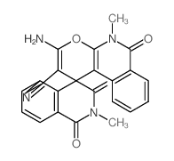 3'-amino-2,5'-dimethyl-1,3,6'-trioxospiro[isoquinoline-4,1'-pyrano[2,3-c]isoquinoline]-2'-carbonitrile结构式