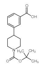 1-BOC-4-(3-羧基苯基)哌啶结构式