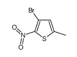 3-bromo-5-methyl-2-nitrothiophene结构式