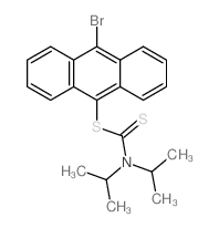 1-(10-bromoanthracen-9-yl)sulfanyl-N,N-dipropan-2-yl-methanethioamide结构式