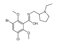 3-bromo-5-chloro-N-[(1-ethylpyrrolidin-2-yl)methyl]-2,6-dimethoxy-benz amide结构式