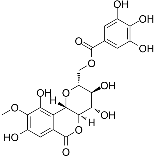 11-O-没食子酰岩白菜素结构式