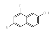 6-溴-8-氟-2-羟基萘结构式