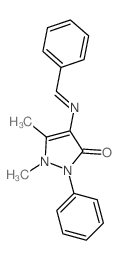 Antipyrine, 4- (benzylideneamino)-结构式