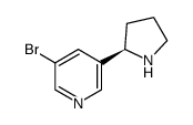 (2R)-5-溴-3-(2-吡咯烷)吡啶结构式