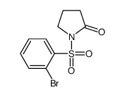 1-(2-bromophenyl)sulfonylpyrrolidin-2-one结构式