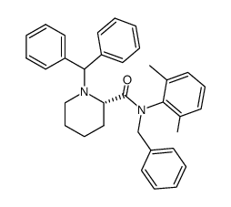 (S)-1-benzhydryl-N-benzyl-N-(2,6-dimethylphenyl)piperidine-2-carboxamide结构式