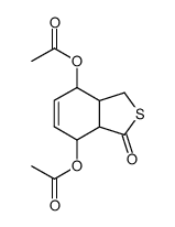 1-oxo-1,3,3a,4,7,7a-hexahydrobenzo[c]thiophene-4,7-diyl diacetate结构式