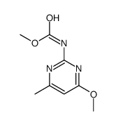 methyl N-(4-methoxy-6-methylpyrimidin-2-yl)carbamate结构式