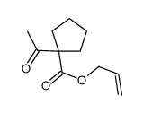 prop-2-enyl 1-acetylcyclopentane-1-carboxylate结构式